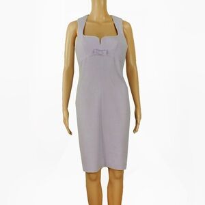 Vintage Mugler Empire Waist Bow Detail Sleeveless Cocktail Midi Dress